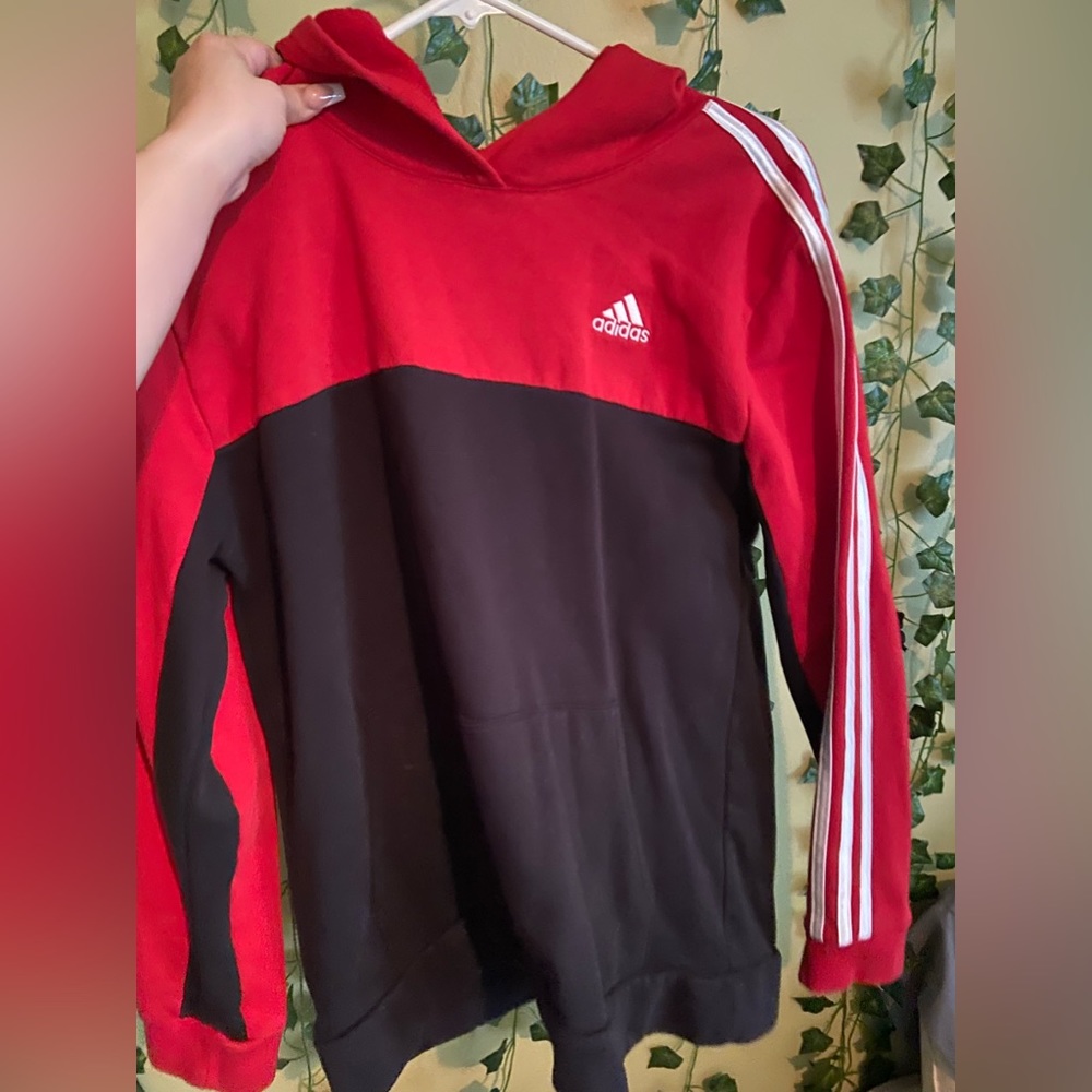 Size Small Red/Black Adidas Hoodie